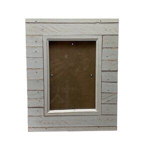 Distressed White Wood Picture Frame 5" X 7" Rustic Farmhouse Style Freestanding
